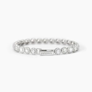 Bracciale Mabina tennis in argento con zirconi bianchi 533823-17