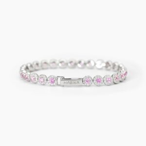 Bracciale Mabina tennis in argento tormalina sintetica 533825-18
