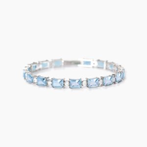Bracciale Mabina in argento con acquemarine sintetiche 5339
