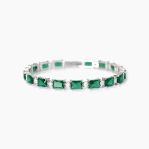 Bracciale Mabina in argento con smeraldi sintetici 533941-17