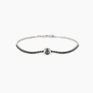 Bracciale Mabina tennis da uomo in argento con ancora 534008
