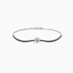 Bracciale Mabina tennis in argento da uomo con rosa dei venti 534009