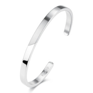 Bracciale S'Agapõ rigido in acciaio con dettaglio satinato SBD18