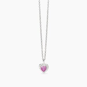 Girocollo Mabina in argento con tormalina sintetica a cuore 553668