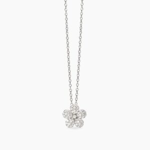 Collana Mabina in argento con fiore in zirconi 553798