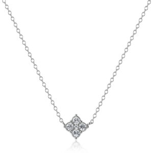 Collana S'Agapõ girocollo in acciaio con cristalli centrali SLA01