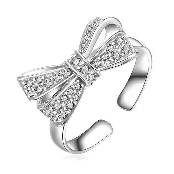 Anello Rosato Con Fiocco Argento 925 RSOB31B