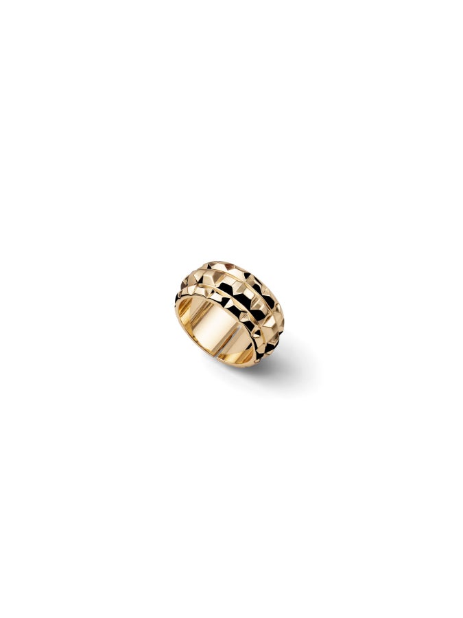 Anello sfaccettato dorato Unoaerre 2794