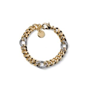 Bracciale bicolore grumetta e zirconi Unoaerre 2800