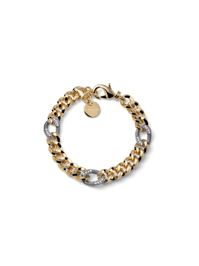 Bracciale bicolore grumetta e zirconi Unoaerre 2800