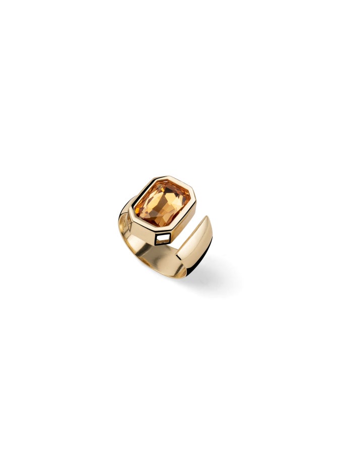Anello Joya cristallo giallo Unoaerre 2816
