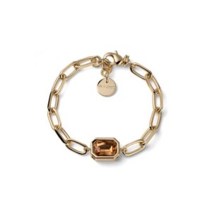 Bracciale Joya catena e cristallo giallo Unoaerre 2822