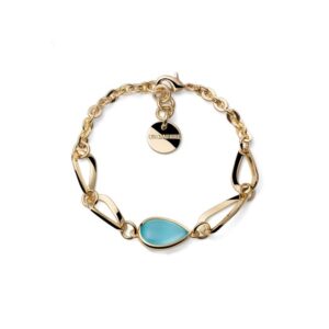 Bracciale Dorato Joya goccia azzurra Unoaerre 2825