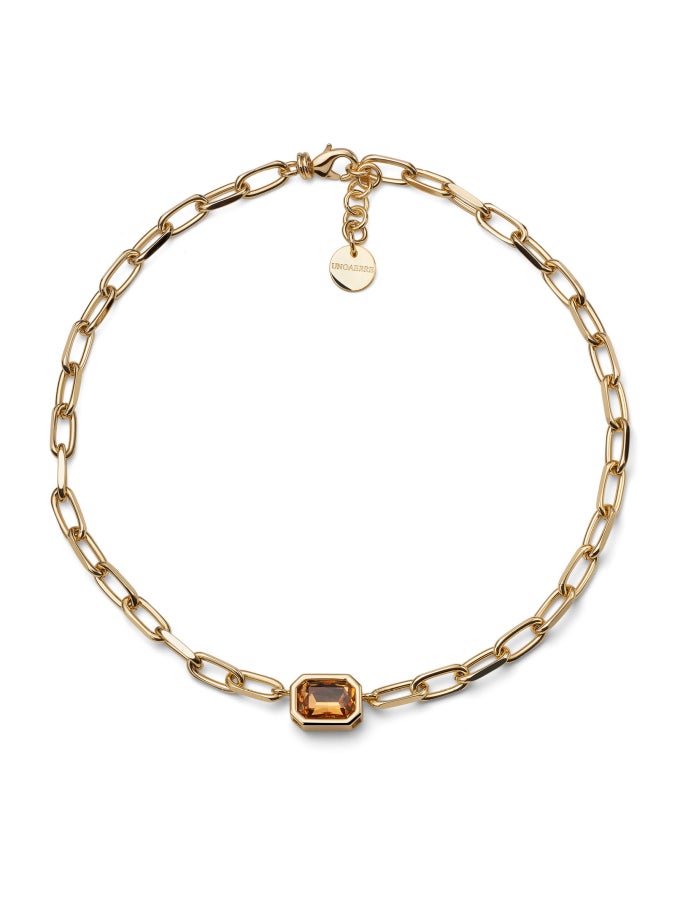 Collana catena Joya cristallo giallo Unoaerre 2831