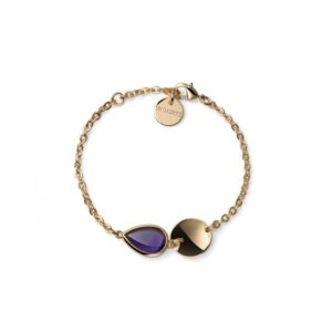 Bracciale Dorato Lux goccia viola Unoaerre 2852