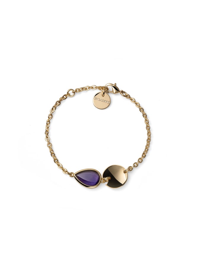 Bracciale Dorato Lux goccia viola Unoaerre 2852