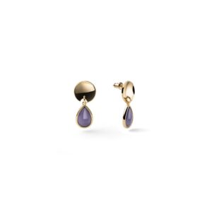 Orecchini Dorato Lux goccia viola Unoaerre 2866