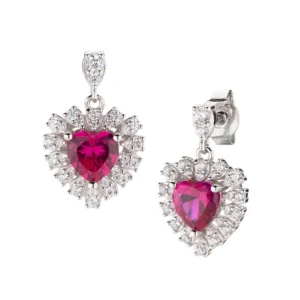 Orecchini Amen  Pendenti Stardust Cuore Rosso SKU: ECUOBRBZ
