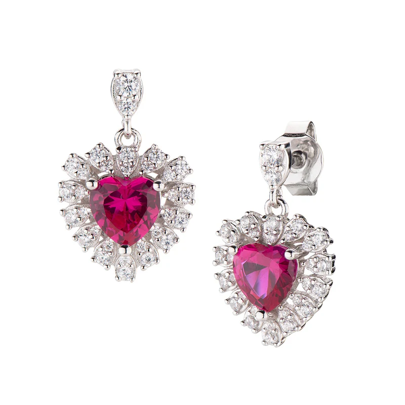 Orecchini Amen Pendenti Stardust Cuore Rosso SKU: ECUOBRBZ