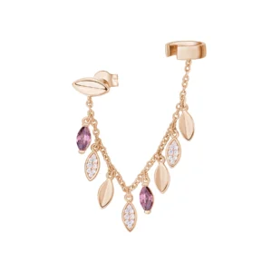 Orecchino Rosato con Catena Ear Cuff Gaia RZGA55