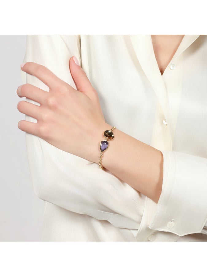 Bracciale Dorato Lux goccia viola Unoaerre 2852 - immagine 2