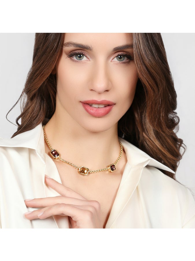Collana Joya tre cristalli Dorata Unoaerre 2827 - immagine 2