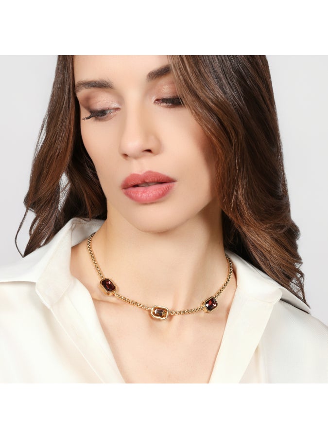 Collana Joya tre cristalli Dorata Unoaerre 2827 - immagine 3