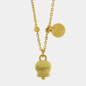 CAPRI Collana in Acciaio con Campanella colore Pale Banana 3140331