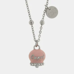CAPRI Collana in Acciaio con Campanella Colore Tickled Pink 3140334