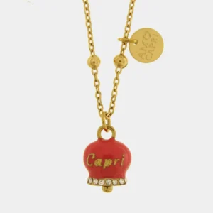 CAPRI Collana in Acciaio con Campanella Colore Teaa Berry 3140335