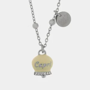 CAPRI Collana in Acciaio con Campanella Colore Pale Banana 3140338