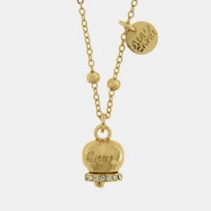 CAPRI Collana in Metallo con campanella dorata e cristalli 3542490