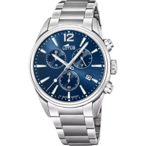 Orologio Uomo Lotus Chrono 18690/1 Azzurro Bracciale in Acciaio.