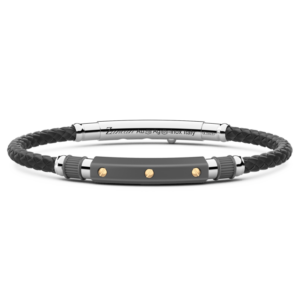 Bracciale Zancan in Titanio, Argento e Silicone Rif. ETB144
