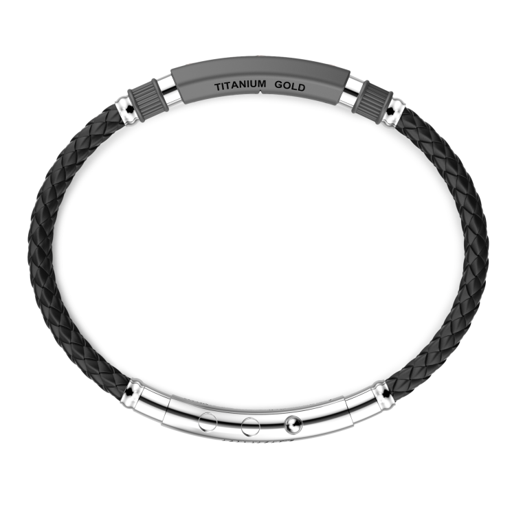 Bracciale Zancan in Titanio, Argento e Silicone Rif. ETB144 - immagine 2