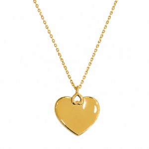 Collana Cuore Incidibile in Acciaio Dorato 1010