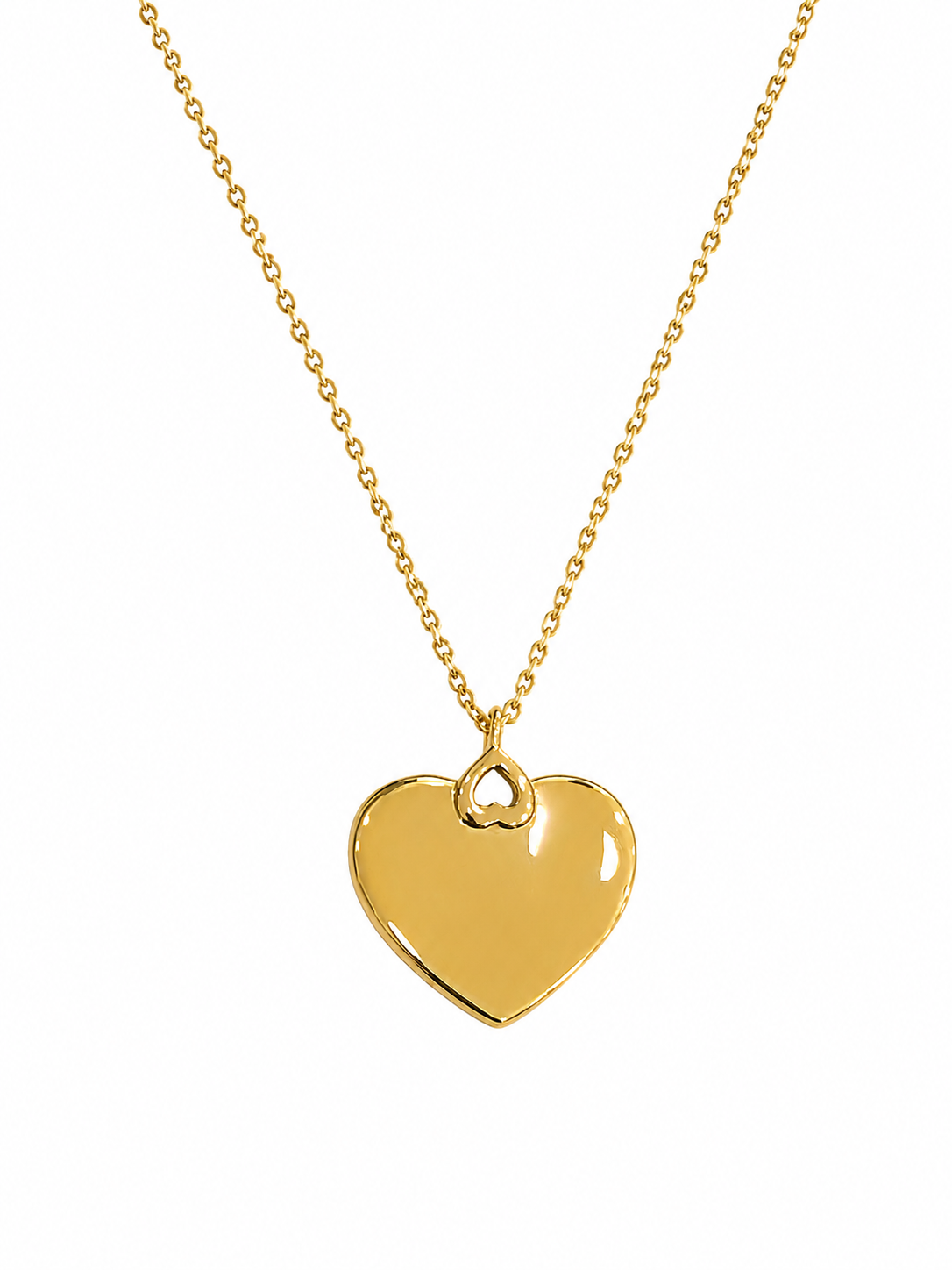 Collana Cuore Incidibile in Acciaio Dorato 1010