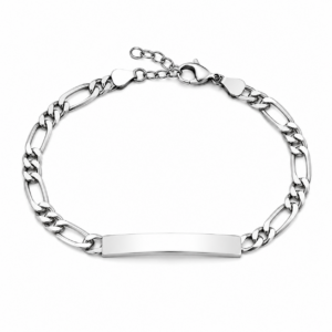 Bracciale Uomo con Targhetta Incidibile in Acciaio 1024