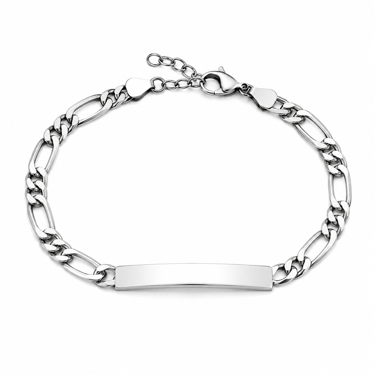Bracciale Uomo con Targhetta Incidibile in Acciaio 1024