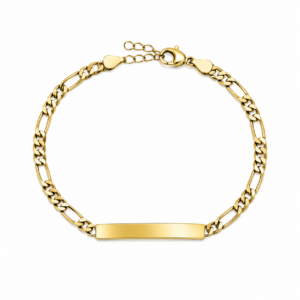 Bracciale Donna con Targhetta Incidibile in Acciaio Dorato 1019