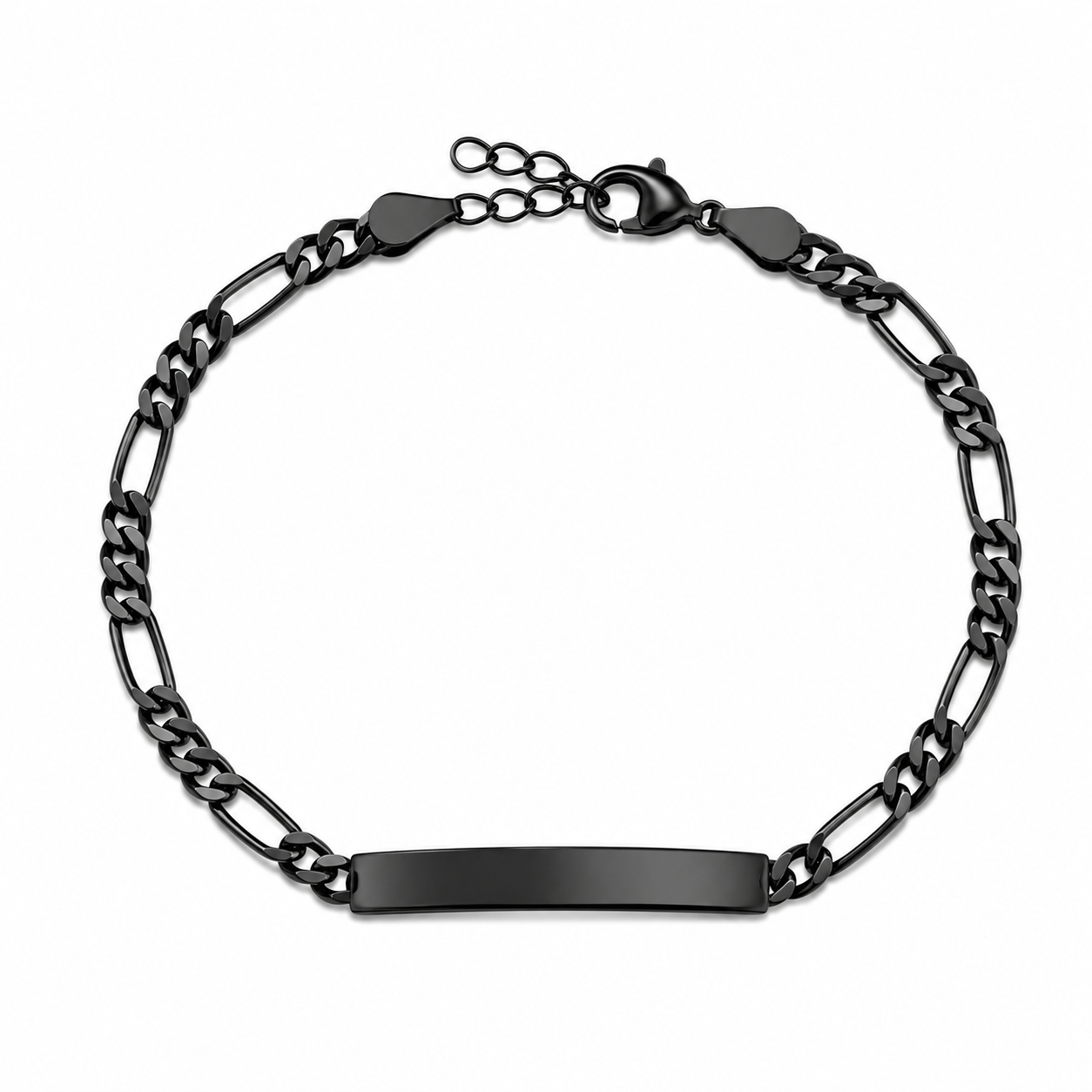 Bracciale Donna con Targhetta Incidibile in Acciaio Nero 1021