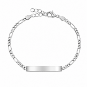 Bracciale Donna con Targhetta Incidibile in Acciaio 1020