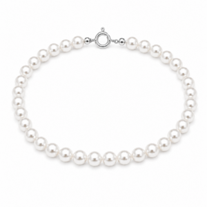 Bracciale di Perle d'Acqua Dolce con Chiusura in Oro Bianco 18 KT 20108