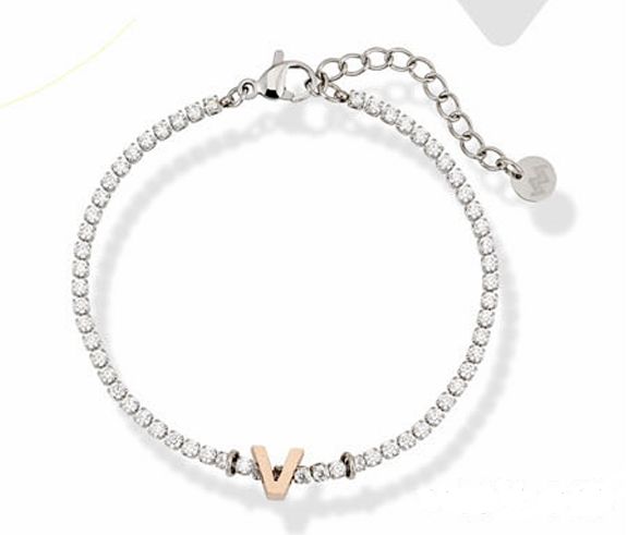 Bracciale Osa Maskara jewels Tennis in Acciaio con Lettera 1430 - immagine 2