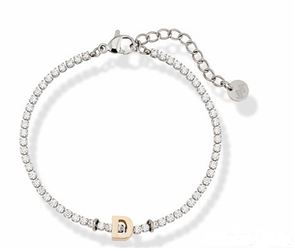 Bracciale Osa Maskara jewels Tennis in Acciaio con Lettera 1430 - immagine 3